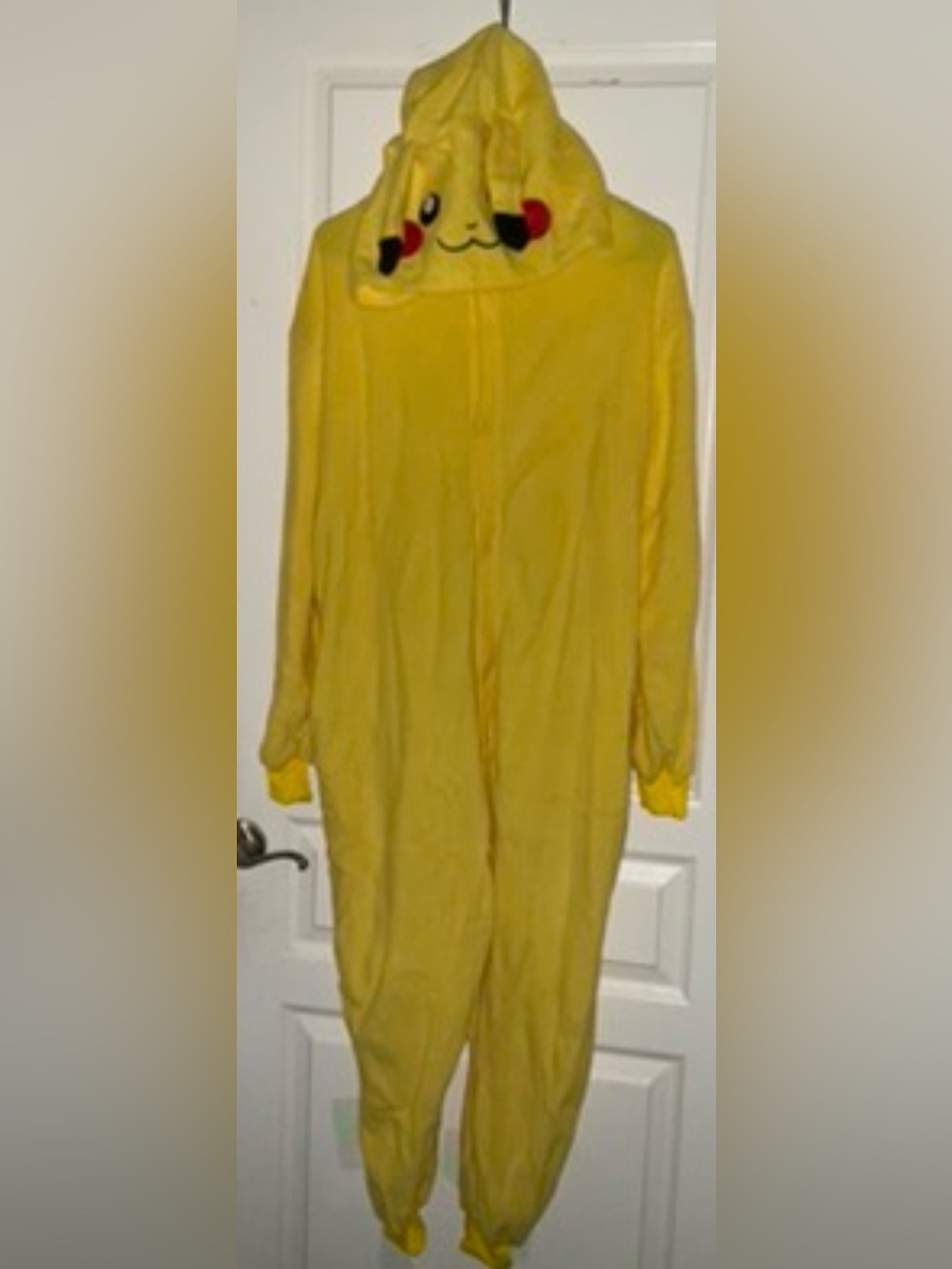 Adult Yellow Pikachu Hooded Onesie Pajama